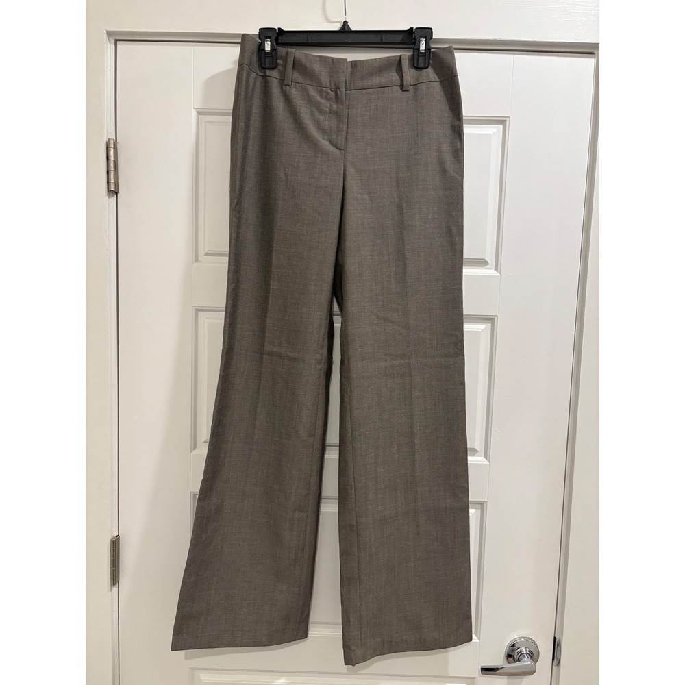 Ann Taylor Signature Gray Wool Blend Wide Leg Trousers Dress Pants Size 2 NWT